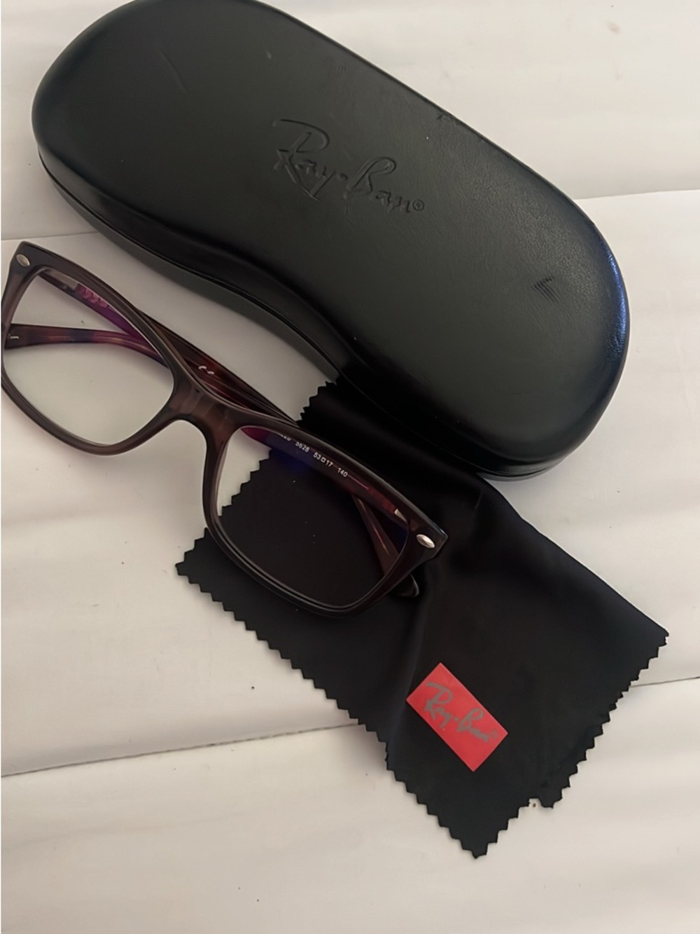 Ray-Ban woman  Brown Rectangular Optical Glasses with Case